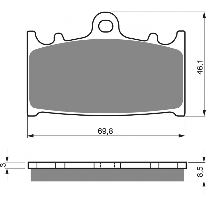 Bremsbeläge GOLDFREN S33 STREET FRONT für KAWASAKI ZRX 1200 S 2004-2006, SUZUKI GSX 650 F 2008-2016
