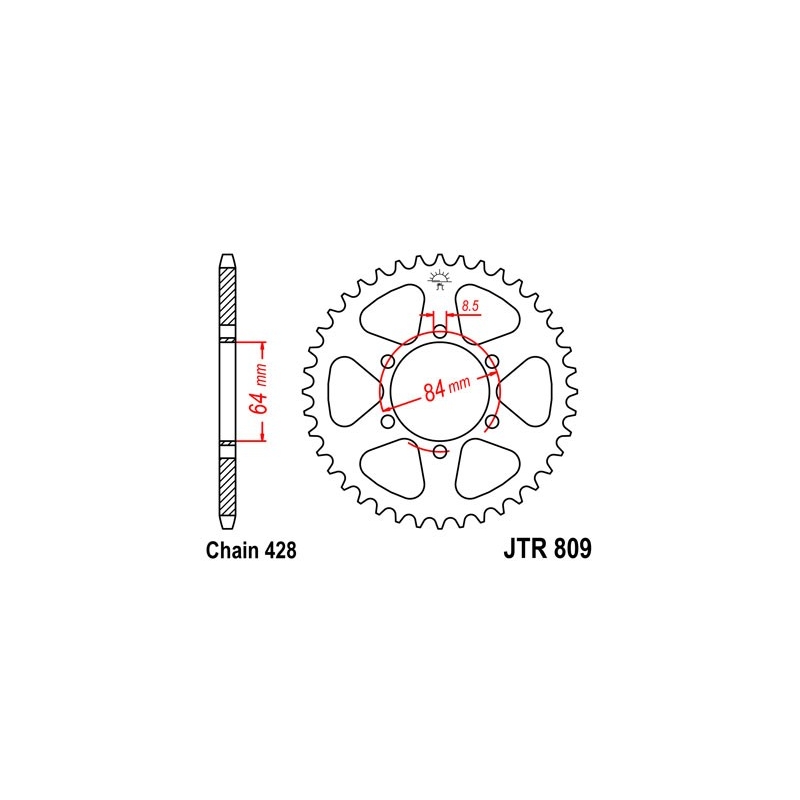 Ketten Rad JT 55T, 428