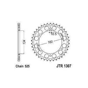 Ketten Rad JT JTR 1307-42 42T, 525