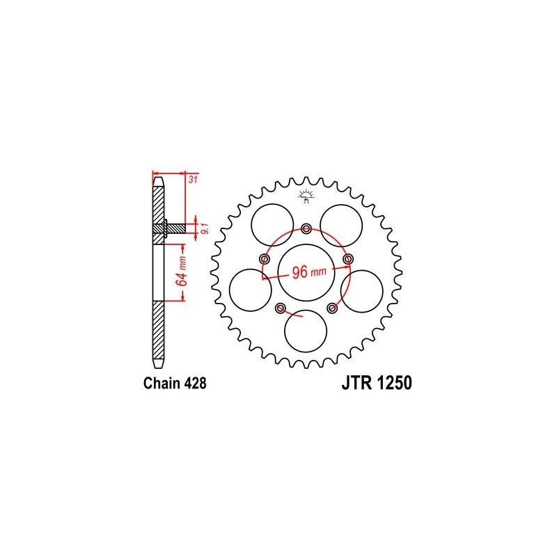 Ketten Rad JT 56T, 428