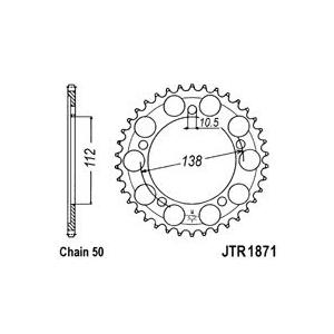 Ketten Rad JT JTR 1871-52 52T, 530