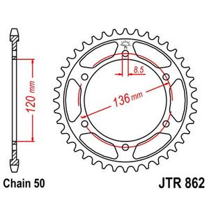 Ketten Rad JT JTR 862-46 46T, 530