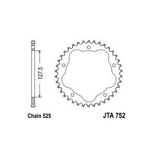 Ketten Rad JT JTR 752-45 45T, 525