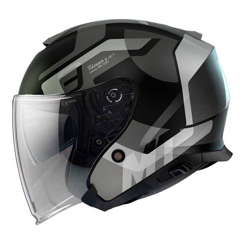 MT Thunder 3 SV Jet Silton Schwarz-Grau Offener Motorradhelm Ausverkauf