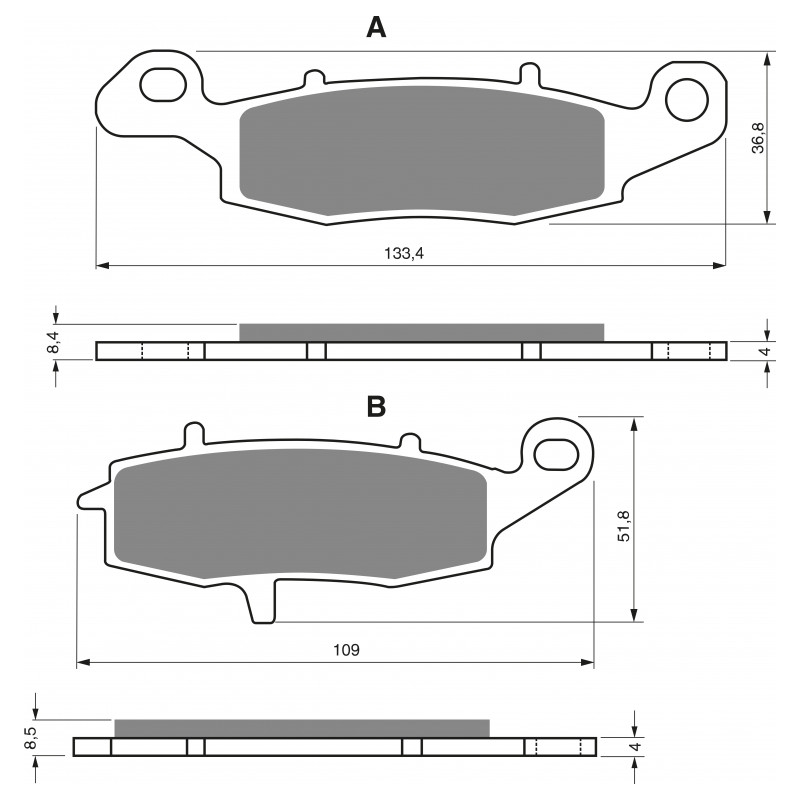 Bremsbeläge GOLDFREN AD  STREET
