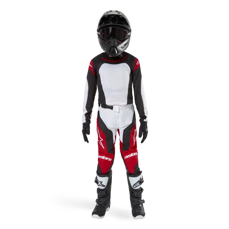 Alpinestars Racer Ocuri Kinder Motocross Trikot rot-weiß-schwarz