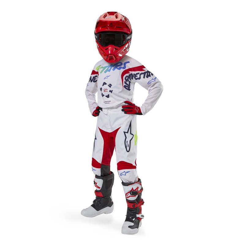 Alpinestars Racer Hana Kinder Motocross Jersey weiß-bunt
