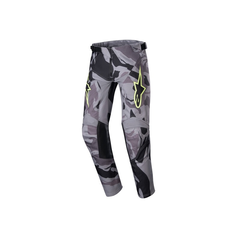Alpinestars Racer Tactical 2024 Kinder Motocross Hose grau camo-fluo gelb-schwarz