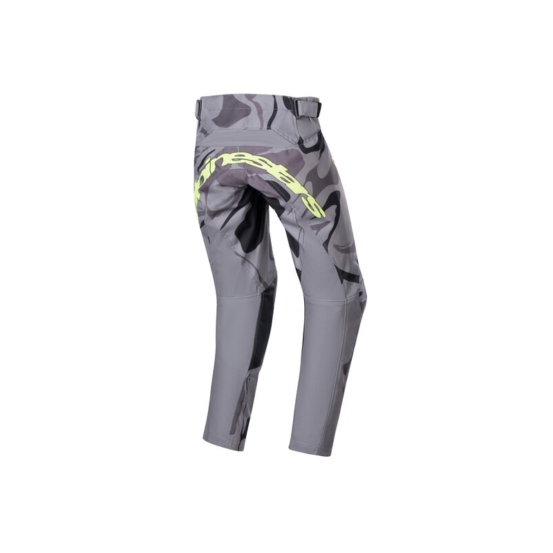 Alpinestars Racer Tactical 2024 Kinder Motocross Hose grau camo-fluo gelb-schwarz