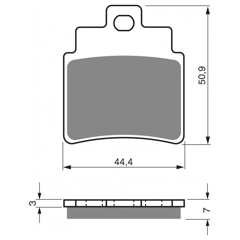 Bremsbeläge GOLDFREN S3 (1 set = 4 pcs)