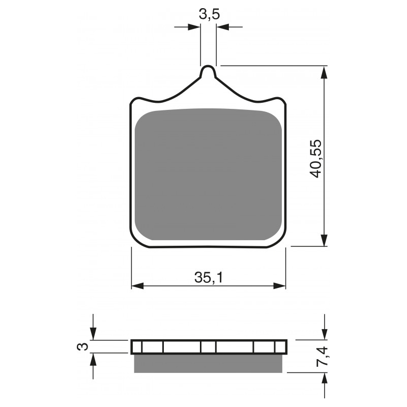 Bremsbeläge GOLDFREN S3 (1 set = 4 pcs)