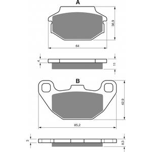 Bremsbeläge GOLDFREN 183 AD  STREET