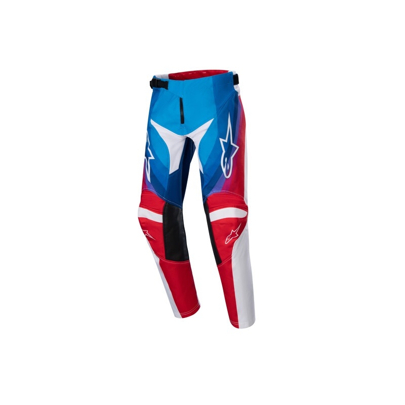 Alpinestars Racer Pneuma 2024 Kinder Motocross-Hose Weiß-Blau-Rot