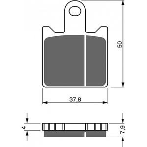 Bremsbeläge GOLDFREN 249 AD (1 set = 4 pcs)