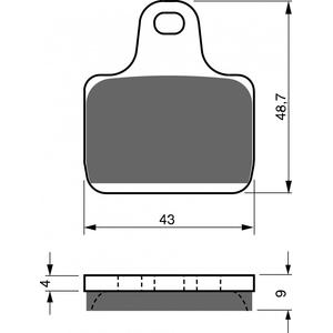 Bremsbeläge GOLDFREN 239 GP6 (1 set = 4 pcs)