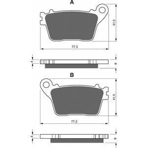 Bremsbeläge GOLDFREN 242 S33 STREET REAR