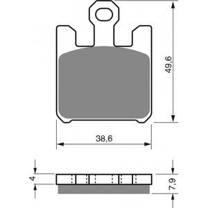 Bremsbeläge GOLDFREN 200 K5 (1 set = 4 pcs)