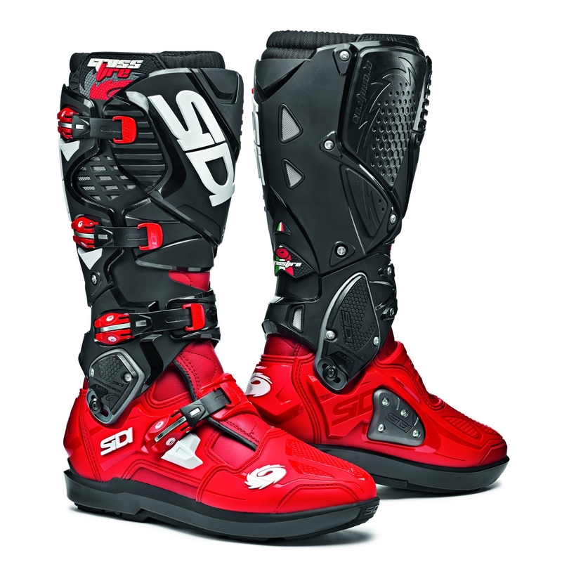 Motorradstiefel SIDI CROSSFIRE 3 SRS rot und schwarz