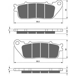 Bremsbeläge GOLDFREN 277 S33 STREET REAR