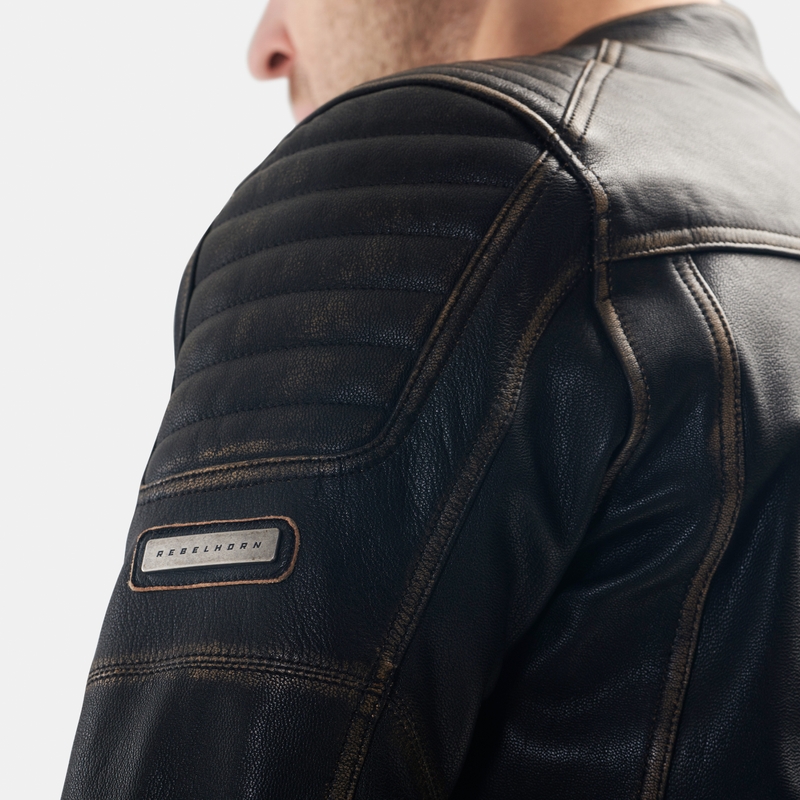 Rebelhorn Hunter II Motorradjacke aus braunem Leder