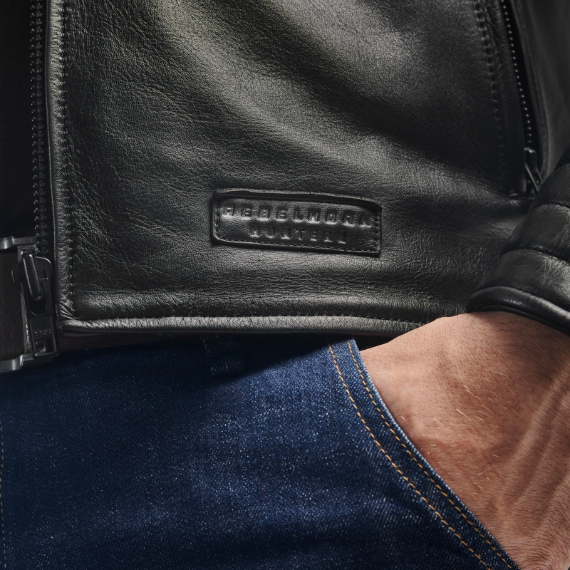 Leder-Motorradjacke Rebelhorn Hunter II schwarz