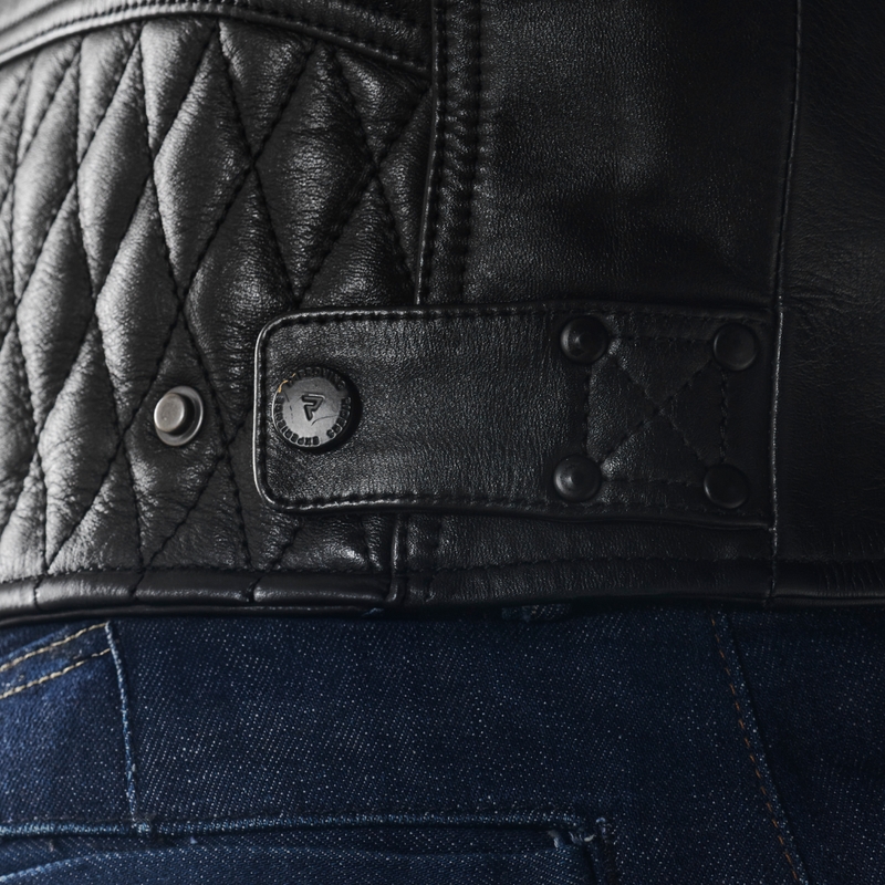Leder-Motorradjacke Rebelhorn Hunter II schwarz