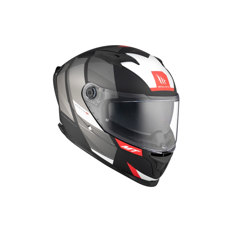 MT BRAKER CHENTO B0 Integral Motorradhelm schwarz-grau-weiß