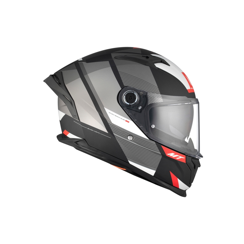 MT BRAKER CHENTO B0 Integral Motorradhelm schwarz-grau-weiß
