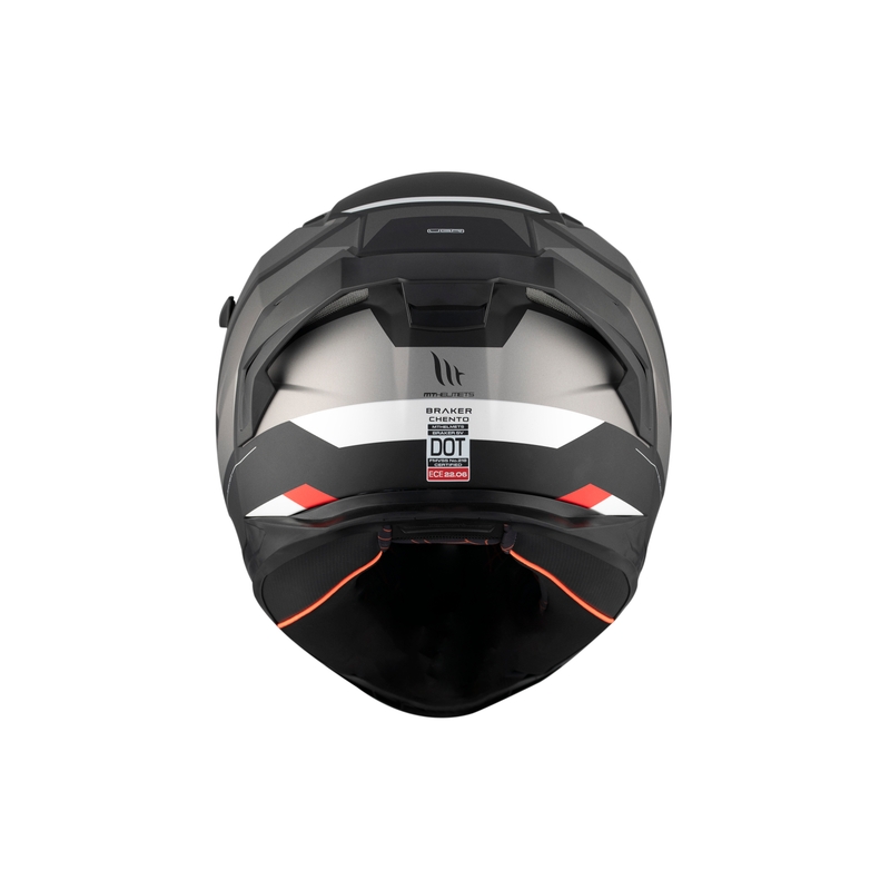 MT BRAKER CHENTO B0 Integral Motorradhelm schwarz-grau-weiß