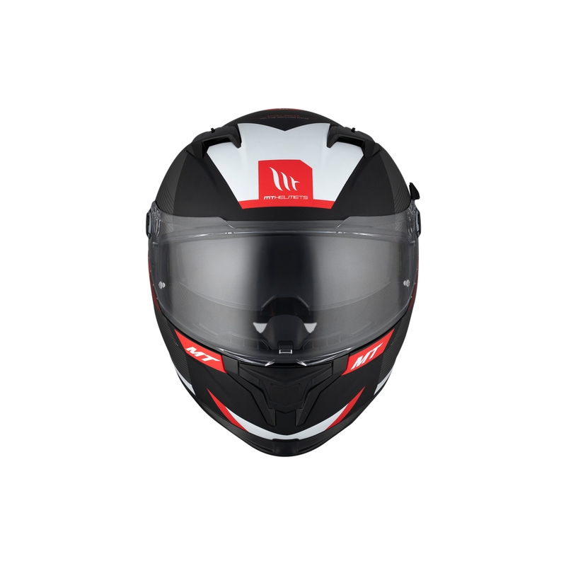 MT BRAKER CHENTO B5 grau-rot-weißer Integral-Motorradhelm