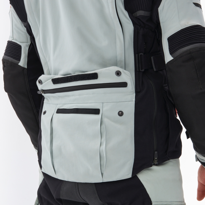 Rebelhorn Range grau-schwarz-rote Motorradjacke