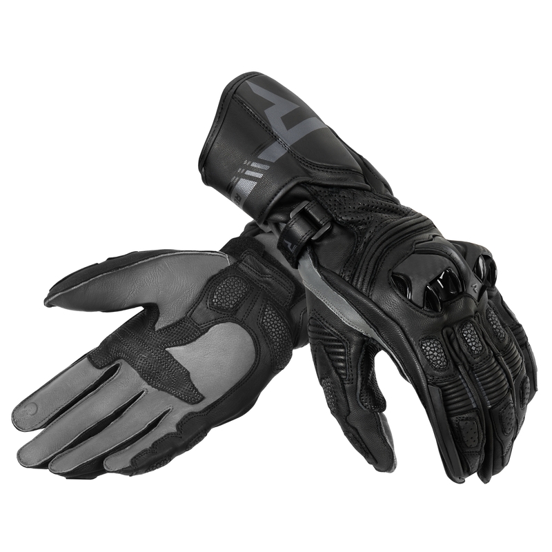 Motorradhandschuhe Rebelhorn ST Lang schwarz Ausverkauf