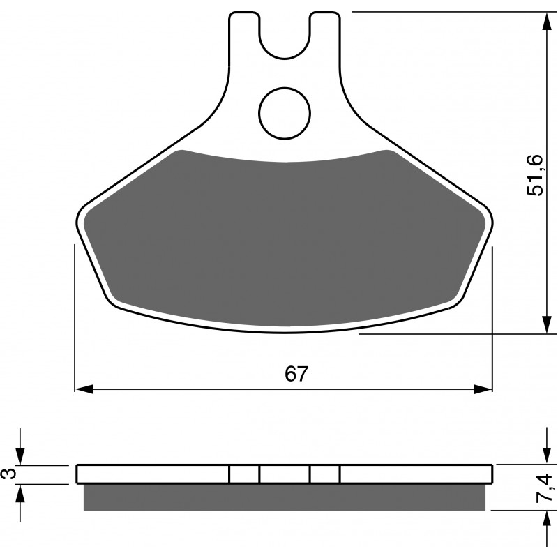 Bremsbeläge GOLDFREN K5 für ATV CAN-AM DS 450 2008-2014