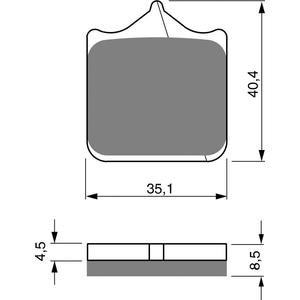 Bremsbeläge GOLDFREN 304 AD (1 set = 4 pcs)
