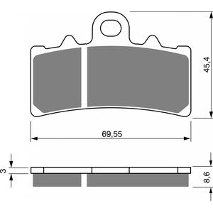 Bremsbeläge GOLDFREN 305 AD  STREET