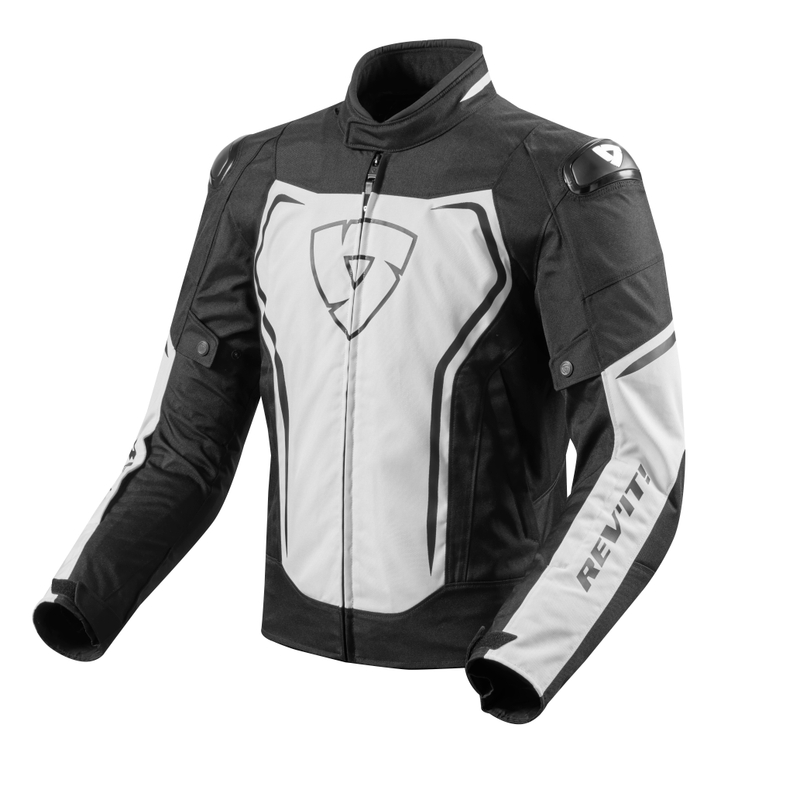 Motorradjacke Revit Vertex weiß-schwarz Ausverkauf