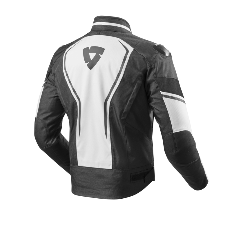 Motorradjacke Revit Vertex weiß-schwarz Ausverkauf