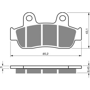 Bremsbeläge GOLDFREN 350 AD  OFF-ROAD FRONT