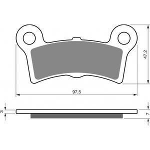 Bremsbeläge GOLDFREN 354 AD (1 set = 4 pcs)