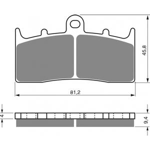 Bremsbeläge GOLDFREN 318 S33 STREET FRONT