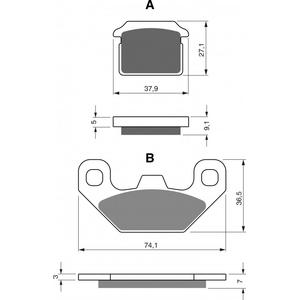 Bremsbeläge GOLDFREN 320 AD