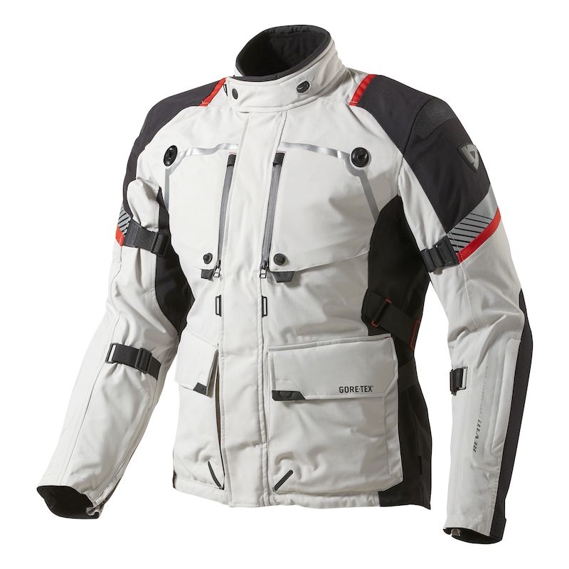 Revit Poseidon GTX Motorradjacke hellgrau-schwarz