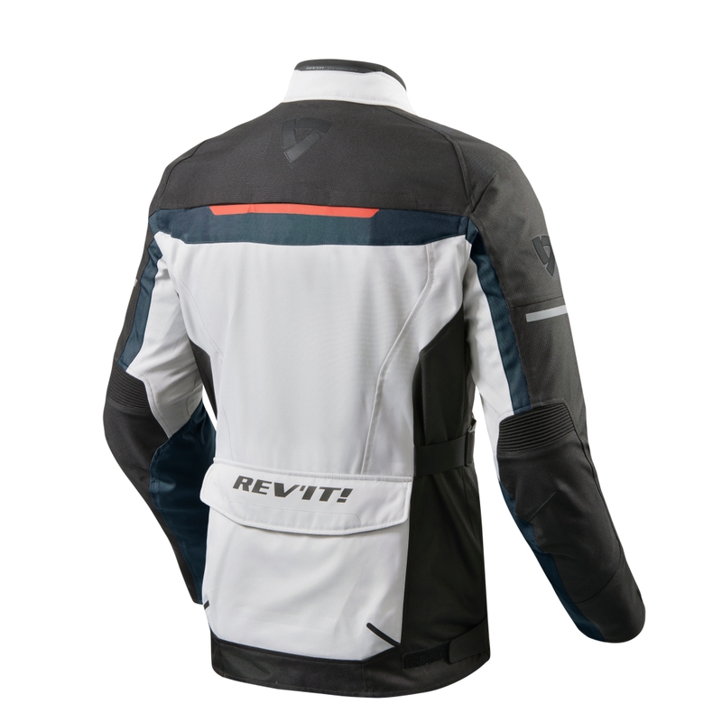 Revit Safari 3 Schwarz-Silber-Blau Motorradjacke Ausverkauf