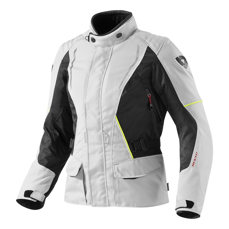 Frauen Revit Monroe Silber und Schwarz Motorrad Jacke Ausverkauf