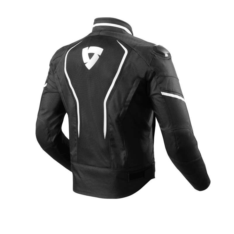 Revit Vertex air schwarz und weiß Motorradjacke