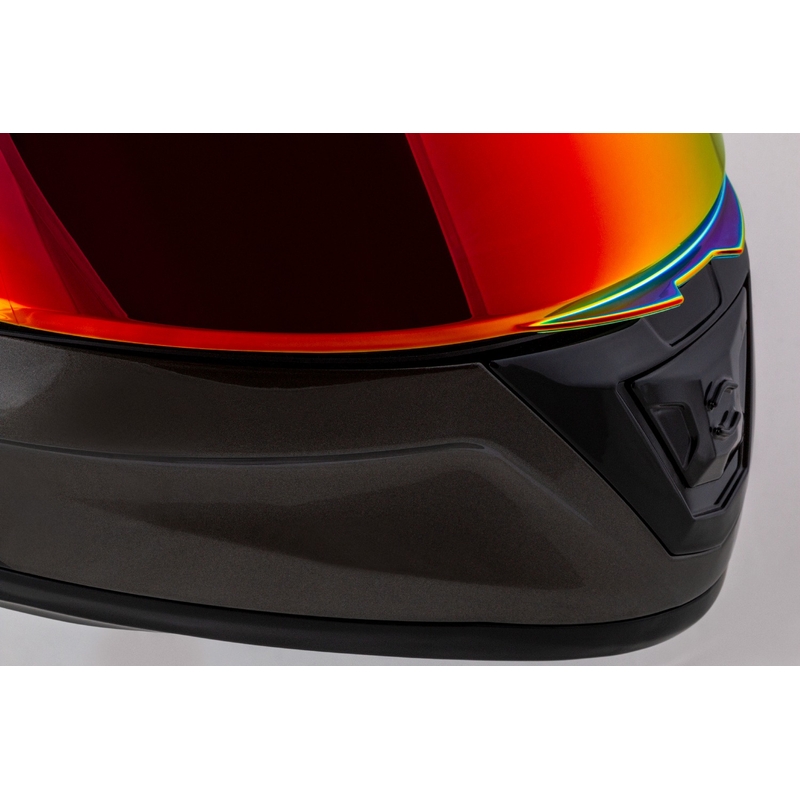 Cassida Aero Super Mono Integralhelm, glänzend schwarz, Chrom-Schwarz