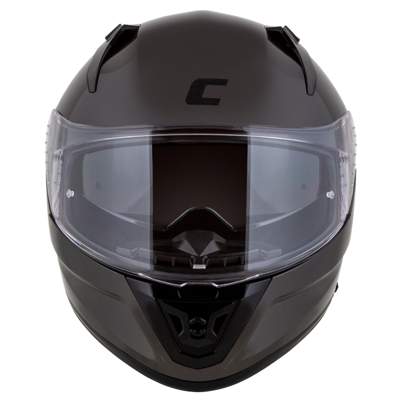Cassida Aero Super Mono Integralhelm, glänzend schwarz, Chrom-Schwarz