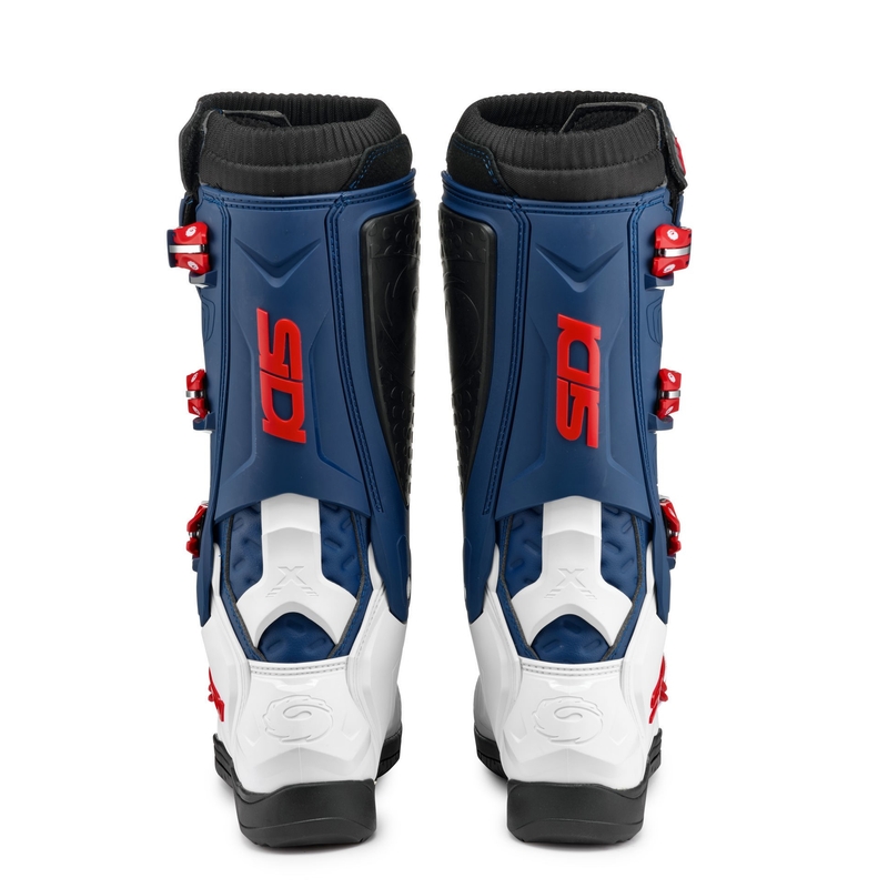 Motorradstiefel SIDI X POWER SC weiß-blau-rot