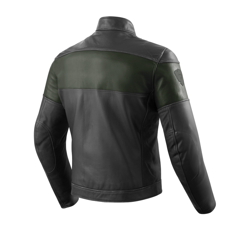 Revit Nova Vintage Schwarz-Dunkelgrün Motorradjacke