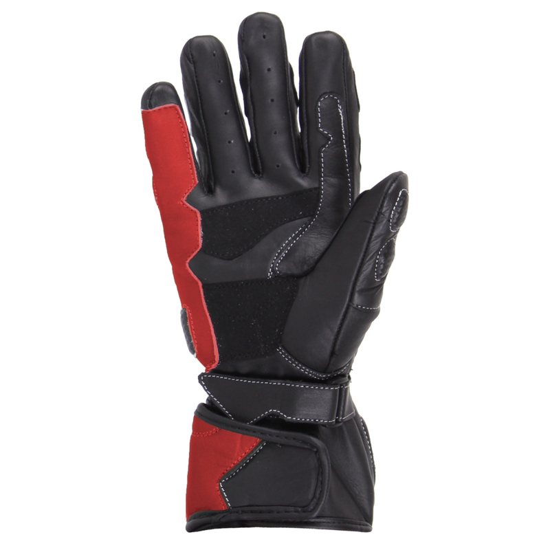 Motorradhandschuhe Tschul 212 schwarz-rot Ausverkauf